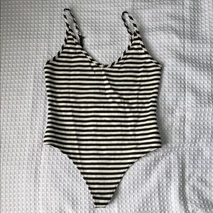 Sunday Best Black and White Striped Top
